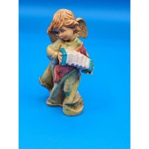 Fontanini Dep Italy Angel Playing‎ Accordion 8" Nativity Figurine